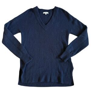 Women’s Madewell V-Neck Alpaca Wool Navy Blue Sweater Size Small